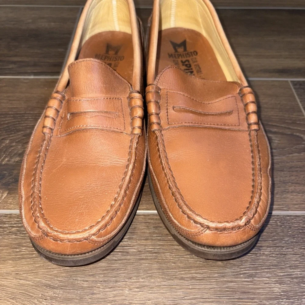 Mephisto Air‎ Relax Spinnaker Boat Shoe Leather Brown Size US 8.5